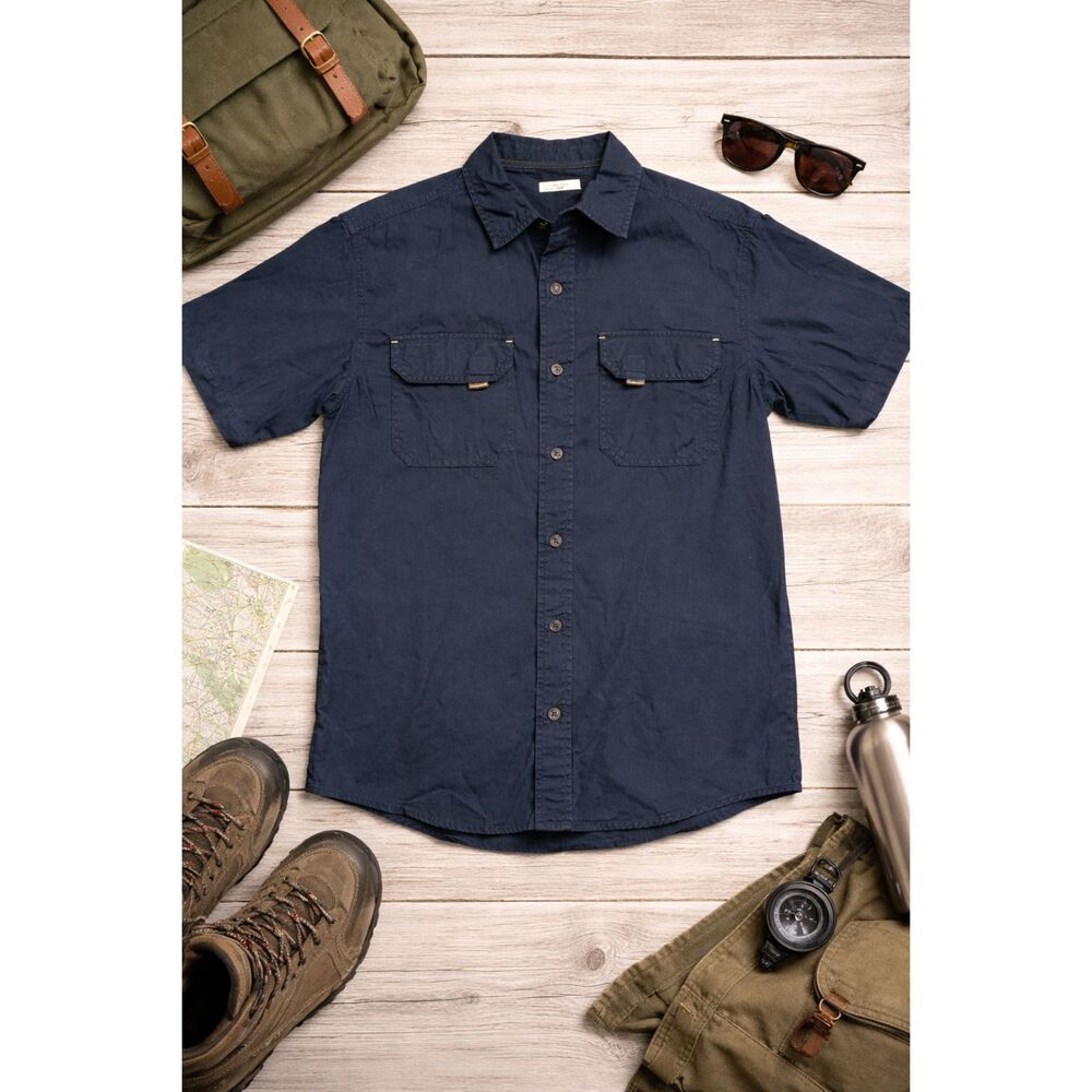 REDHEAD Men's Button Up Shirt Size Small Blue